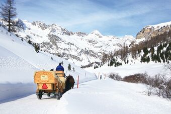 Clalüna-Sils Kutschen Winter